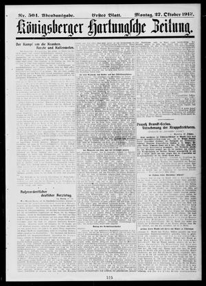 Königsberger Hartungsche Zeitung vom 27.10.1913