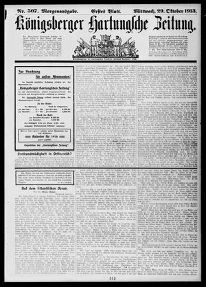 Königsberger Hartungsche Zeitung vom 29.10.1913