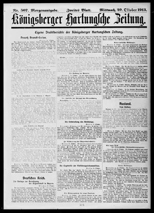Königsberger Hartungsche Zeitung vom 29.10.1913