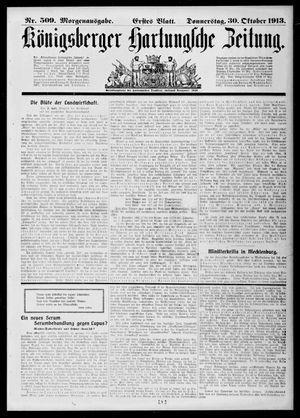 Königsberger Hartungsche Zeitung vom 30.10.1913