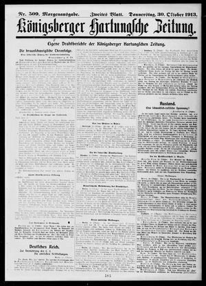 Königsberger Hartungsche Zeitung vom 30.10.1913