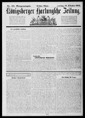 Königsberger Hartungsche Zeitung vom 31.10.1913