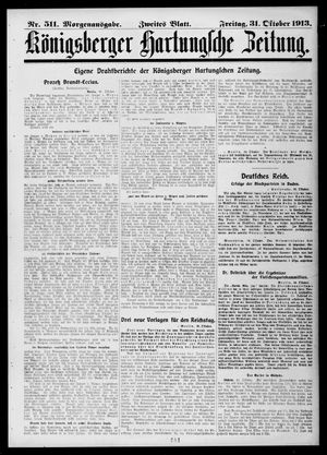 Königsberger Hartungsche Zeitung vom 31.10.1913