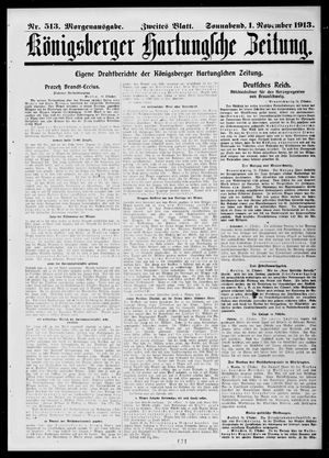 Königsberger Hartungsche Zeitung vom 01.11.1913