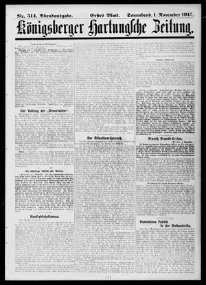 Königsberger Hartungsche Zeitung vom 01.11.1913