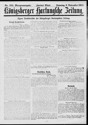 Königsberger Hartungsche Zeitung on Nov 2, 1913