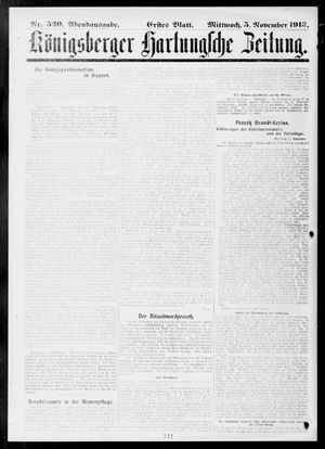 Königsberger Hartungsche Zeitung vom 05.11.1913