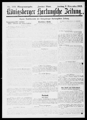 Königsberger Hartungsche Zeitung on Nov 7, 1913