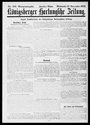 Königsberger Hartungsche Zeitung on Nov 12, 1913