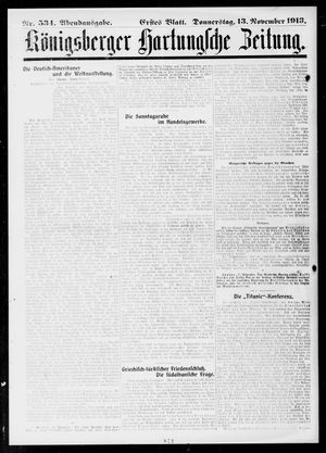 Königsberger Hartungsche Zeitung vom 13.11.1913