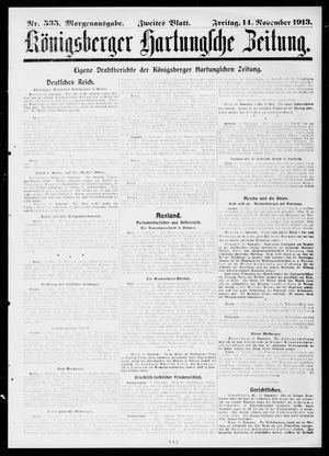 Königsberger Hartungsche Zeitung on Nov 14, 1913