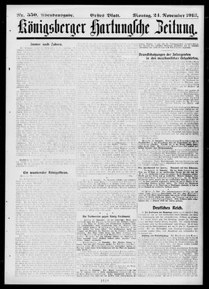 Königsberger Hartungsche Zeitung vom 24.11.1913