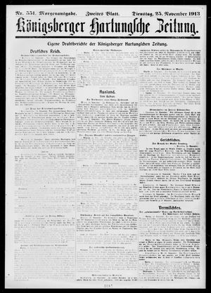 Königsberger Hartungsche Zeitung vom 25.11.1913