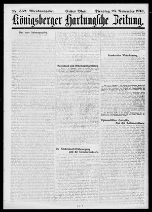 Königsberger Hartungsche Zeitung vom 25.11.1913