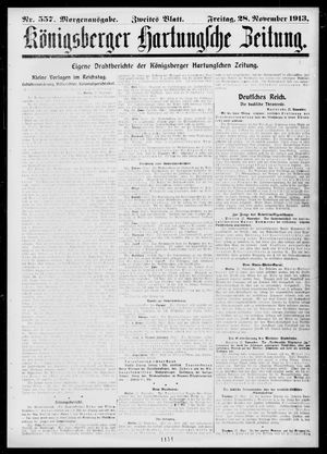 Königsberger Hartungsche Zeitung vom 28.11.1913