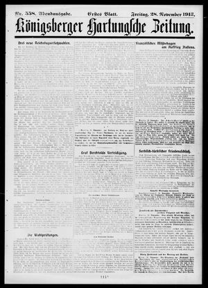 Königsberger Hartungsche Zeitung on Nov 28, 1913