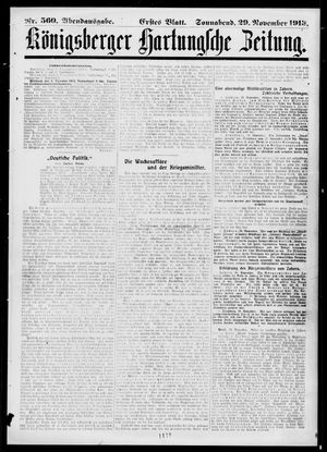 Königsberger Hartungsche Zeitung on Nov 29, 1913