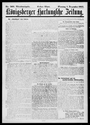Königsberger Hartungsche Zeitung vom 01.12.1913
