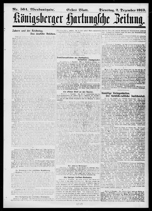 Königsberger Hartungsche Zeitung vom 02.12.1913