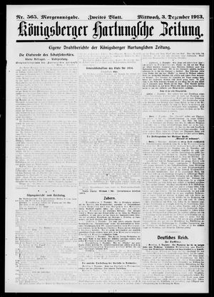 Königsberger Hartungsche Zeitung on Dec 3, 1913