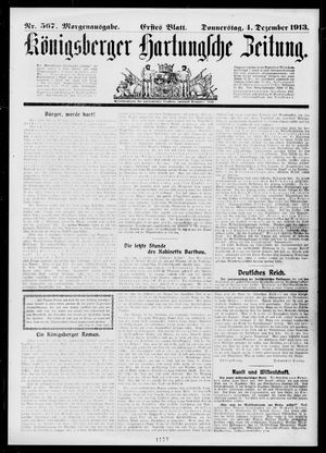 Königsberger Hartungsche Zeitung vom 04.12.1913