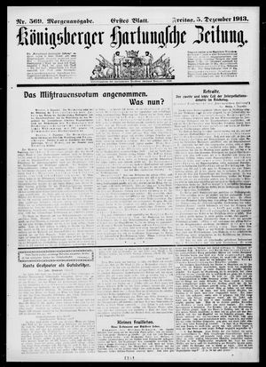 Königsberger Hartungsche Zeitung vom 05.12.1913