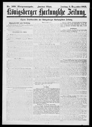 Königsberger Hartungsche Zeitung vom 05.12.1913