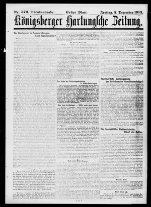 Königsberger Hartungsche Zeitung vom 05.12.1913
