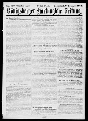 Königsberger Hartungsche Zeitung vom 06.12.1913