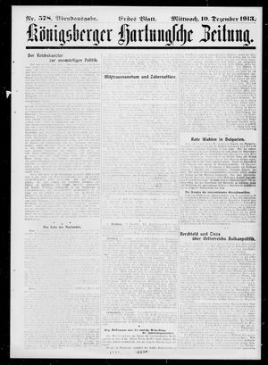 Königsberger Hartungsche Zeitung vom 10.12.1913