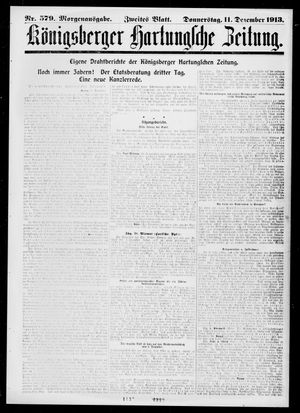 Königsberger Hartungsche Zeitung vom 11.12.1913