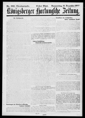 Königsberger Hartungsche Zeitung vom 11.12.1913