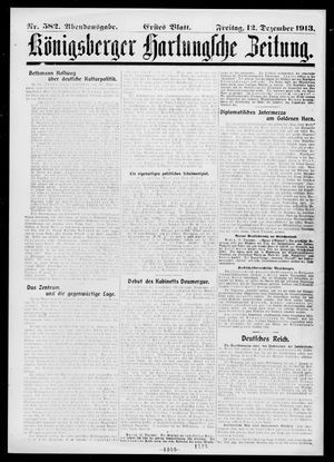 Königsberger Hartungsche Zeitung vom 12.12.1913