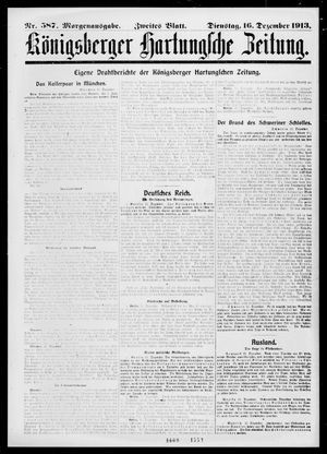 Königsberger Hartungsche Zeitung on Dec 16, 1913