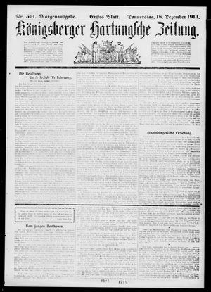 Königsberger Hartungsche Zeitung on Dec 18, 1913