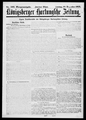 Königsberger Hartungsche Zeitung on Dec 19, 1913