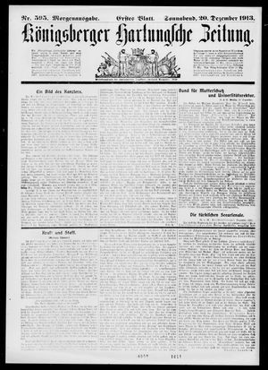 Königsberger Hartungsche Zeitung on Dec 20, 1913
