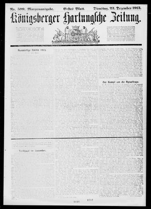 Königsberger Hartungsche Zeitung vom 23.12.1913