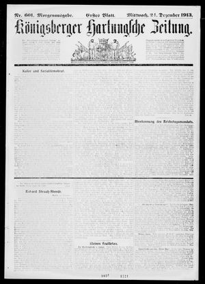 Königsberger Hartungsche Zeitung vom 24.12.1913