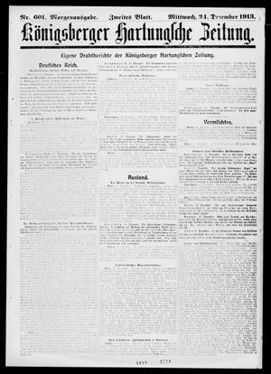 Königsberger Hartungsche Zeitung vom 24.12.1913