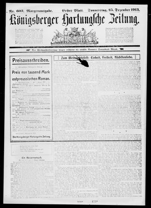 Königsberger Hartungsche Zeitung vom 25.12.1913
