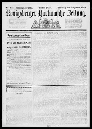 Königsberger Hartungsche Zeitung vom 28.12.1913