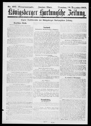 Königsberger Hartungsche Zeitung on Dec 30, 1913