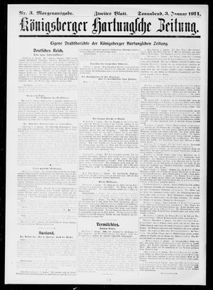 Königsberger Hartungsche Zeitung vom 03.01.1914