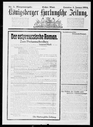 Königsberger Hartungsche Zeitung on Jan 4, 1914