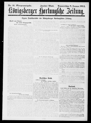 Königsberger Hartungsche Zeitung vom 08.01.1914