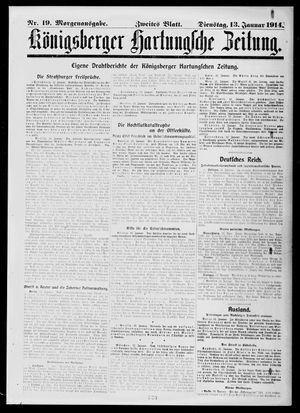 Königsberger Hartungsche Zeitung vom 13.01.1914