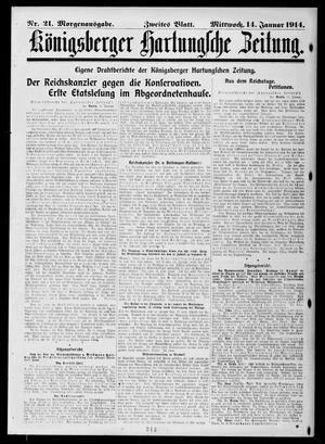 Königsberger Hartungsche Zeitung vom 14.01.1914