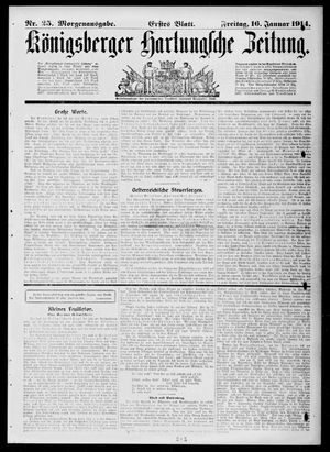 Königsberger Hartungsche Zeitung vom 16.01.1914