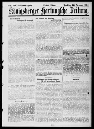 Königsberger Hartungsche Zeitung on Jan 16, 1914